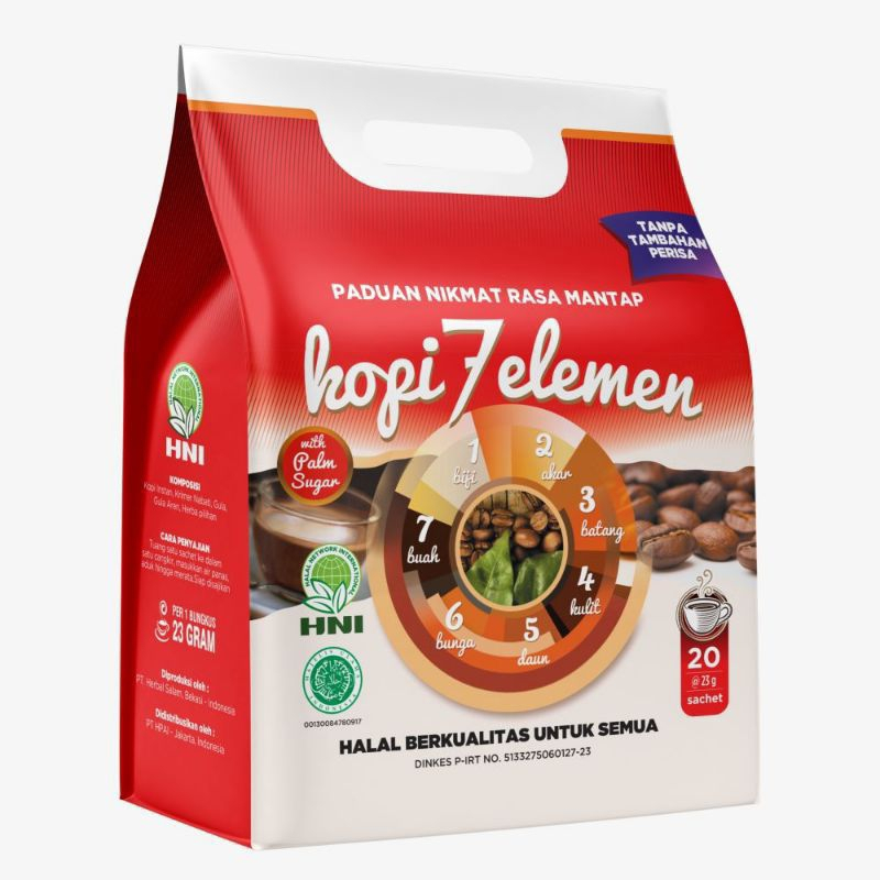 

Kopi 7 Elemen HNI HPAI 10 Sachet & 20 Sachet - Premium Herbal Coffee for Health