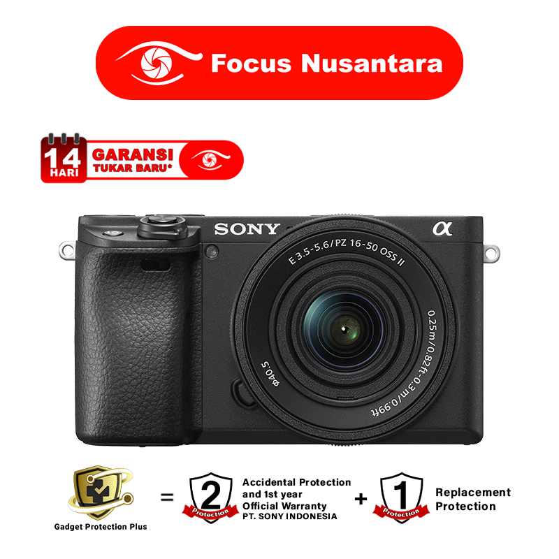 SONY Alpha A6400 Kit 16-50mm f/3.5-5.6 OSS II Black Sony Alpha 6400 Kamera Mirrorless GARANSI RESMI