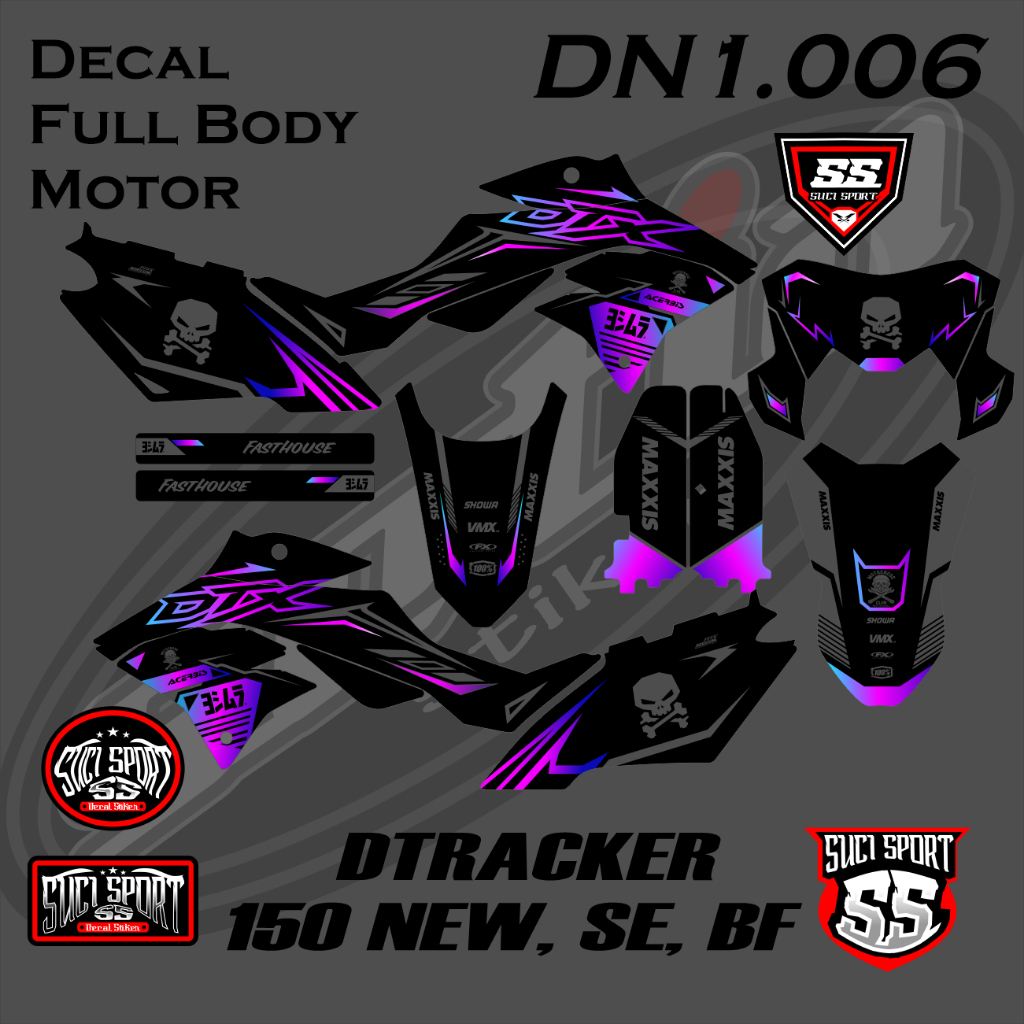 STIKER DECAL DTRACKER 150 NEW, BF, G, SE, FULL BODY CUSTOM DESIGN SUCIDECAL2