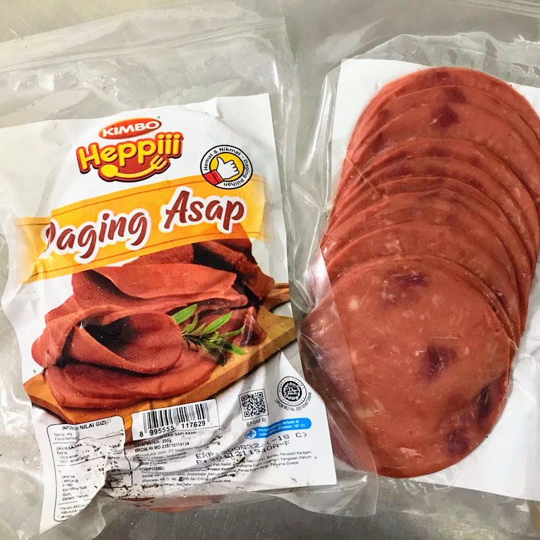 

Kimbo Hepiii Daging Asap 200gr isi 12 slice | Smoked Beef Slice Siap Masak