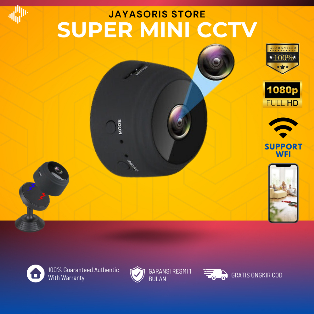 KAMERA CCTV MINI TERSEMBUNYI TANPA KABEL SPY CAMERA PENGINTAI KECIL WIRELESS SPYCAM HIDDEN CAMERA IP