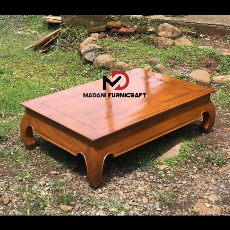 MEJA KETAPANG MINIMALIS MEJA TAMU MEJA LESEHAN LEBAR 80CM KAYU JATI FINISHING