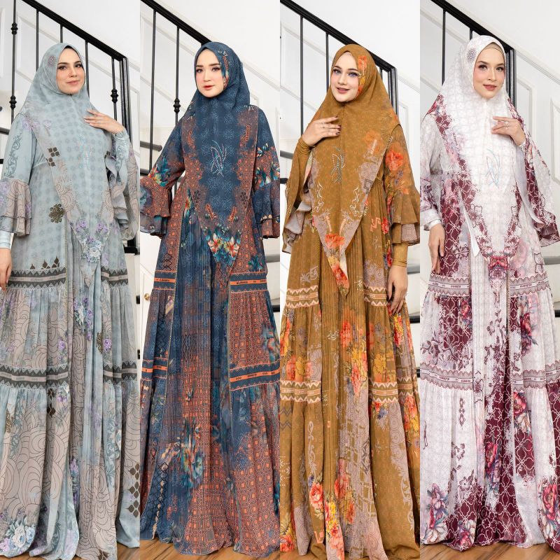 bisa cod eldeena syari Qareema syawal series eldena gamis mewah eldeena syari