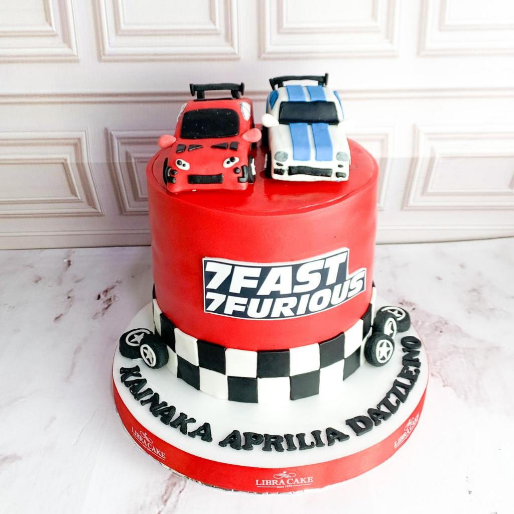 Kue Ulang tahun/Birthday Cake/Kue Ultah tema Fast Furious/Kue Birthday tema Mobil
