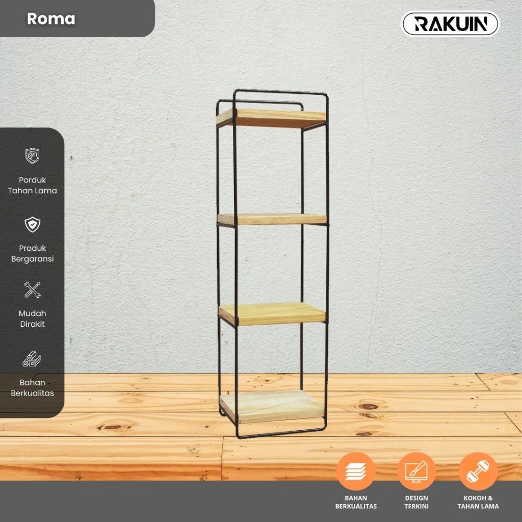 ROMA MINI - RAK SUSUN MINI AMBALAN KAYU AESTHETIC MINIMALIS DENGAN / RAK PARFUM / MAKEUP - RAKUIN