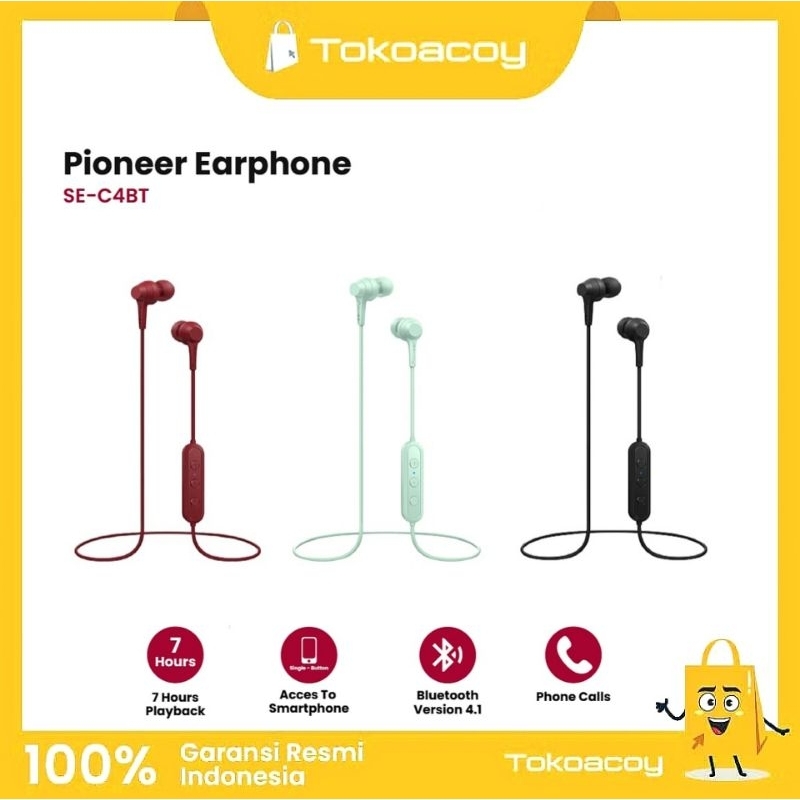 Headset Pioneer SE-C4BT Wireless Original