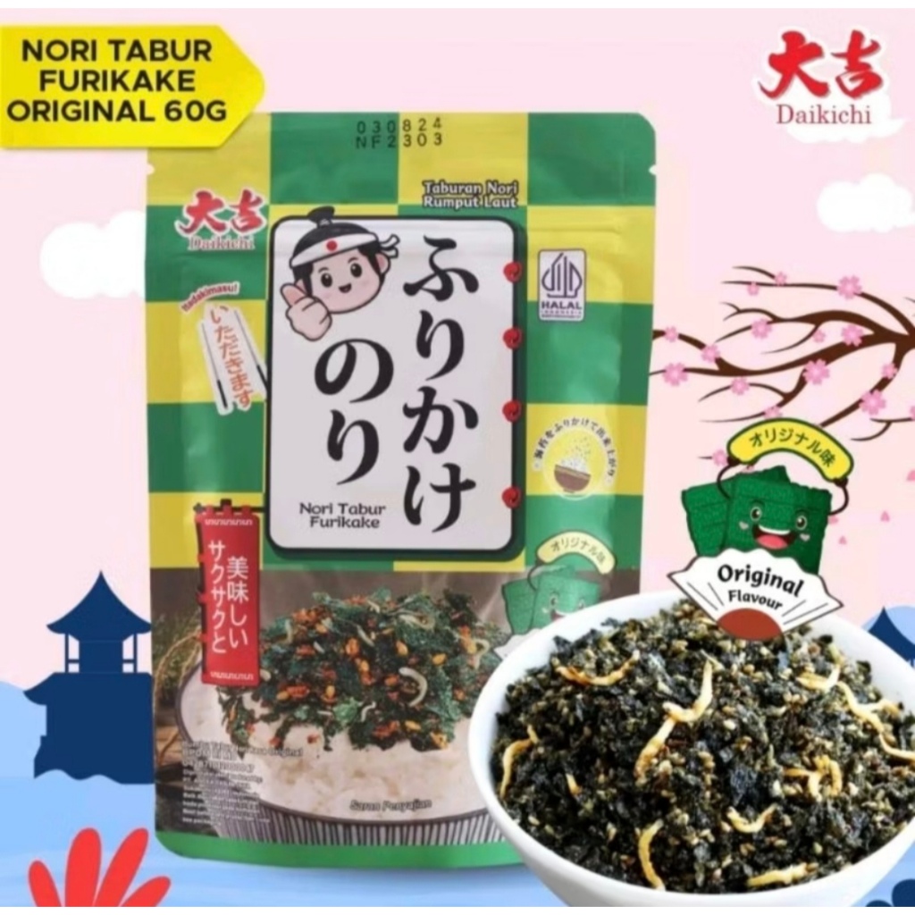 

Nori Tabur Furikake - Taburan Nori Rumput Laut - Original - 60g - Halal