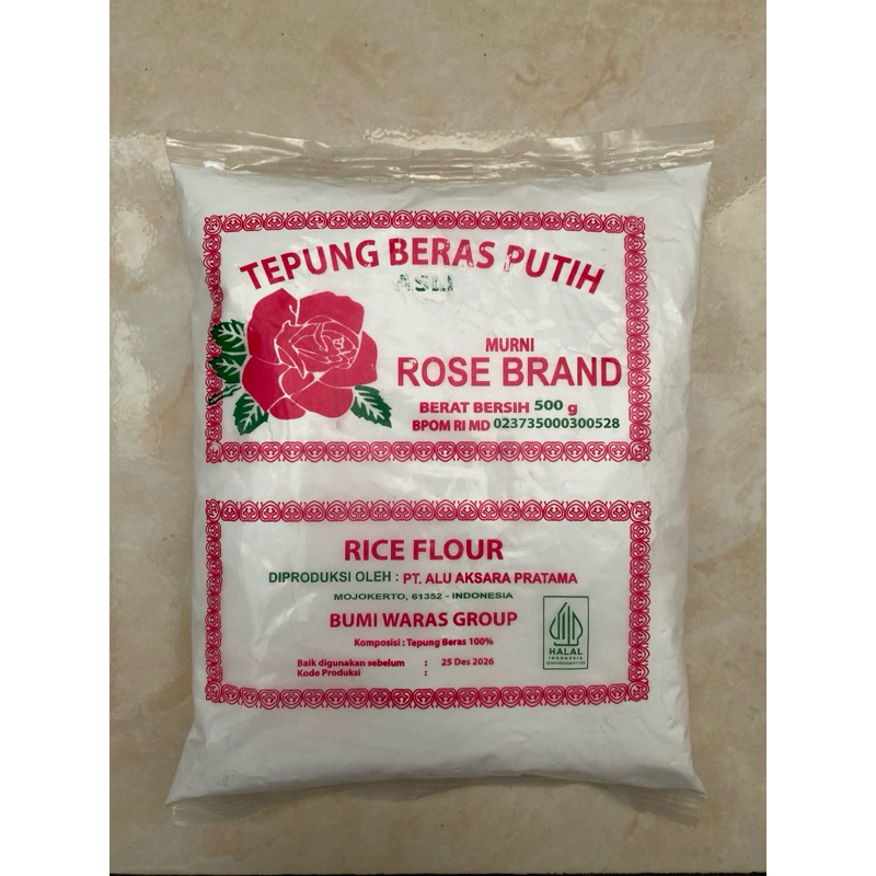 

Tepung Beras Rosebrand Kemasan 500gr – Asli, Halus, Cocok untuk Kue & Masakan