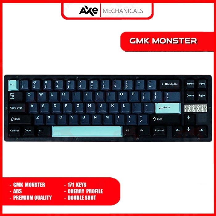 AXE MECHANICALS - Cherry - Gmk Monster - Abs - Double Shot