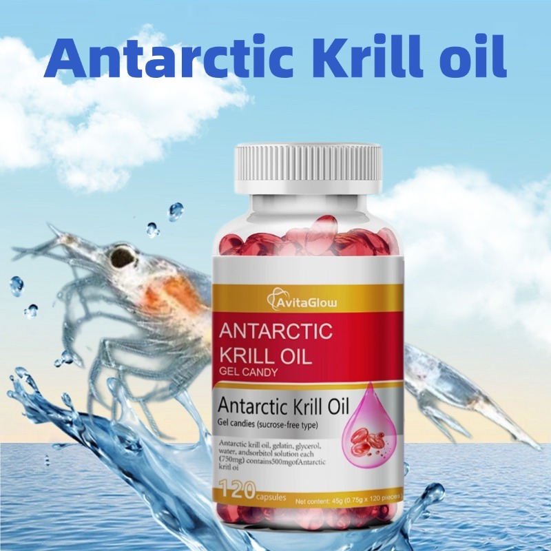 ANTARCTIC KRILL OIL 120 Capsules blood vessel health PremiumKrill Oil Antarctic Krill Oil Gel Candy