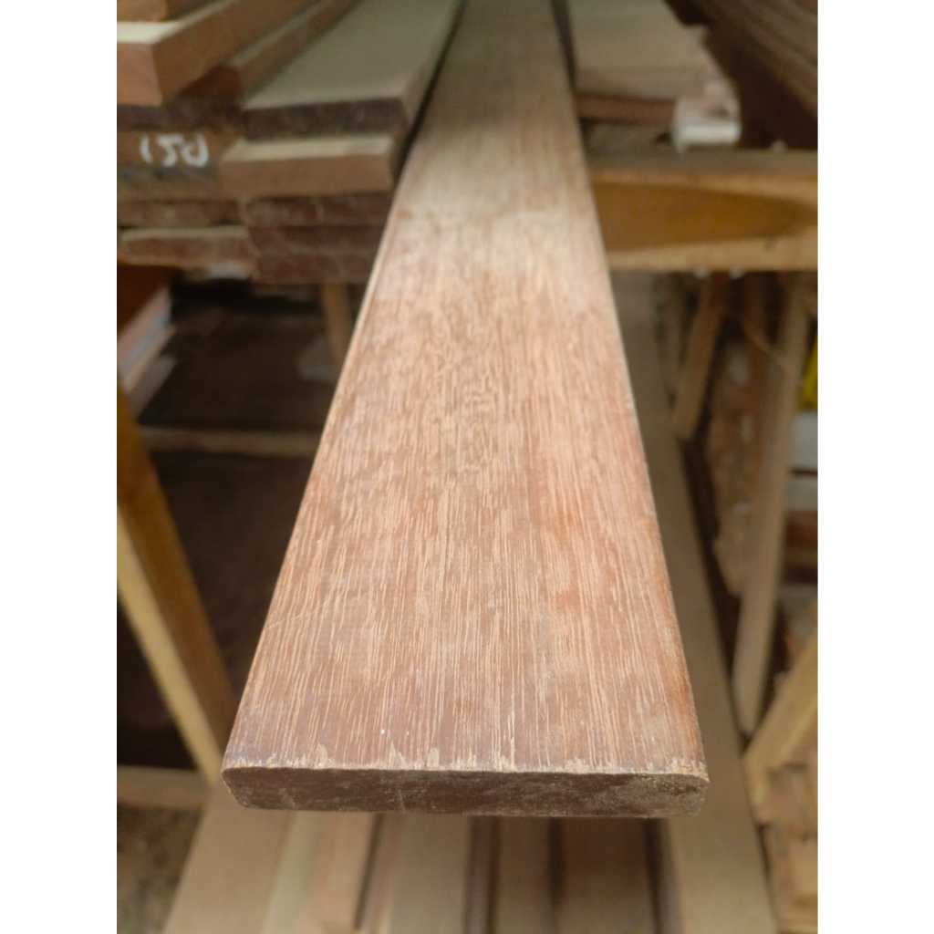 Lantai Kayu Taman Tutup Chamber Kolam Ikan Koi Decking Ulin Kalimantan Uk 2 x 9cm Non bengkirai Merb