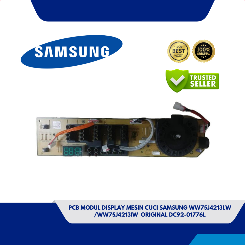 PCB MODUL DISPLAY MESIN CUCI SAMSUNG WW75J4213LW /WW75J4213IW  ORIGINAL DC92-01776L