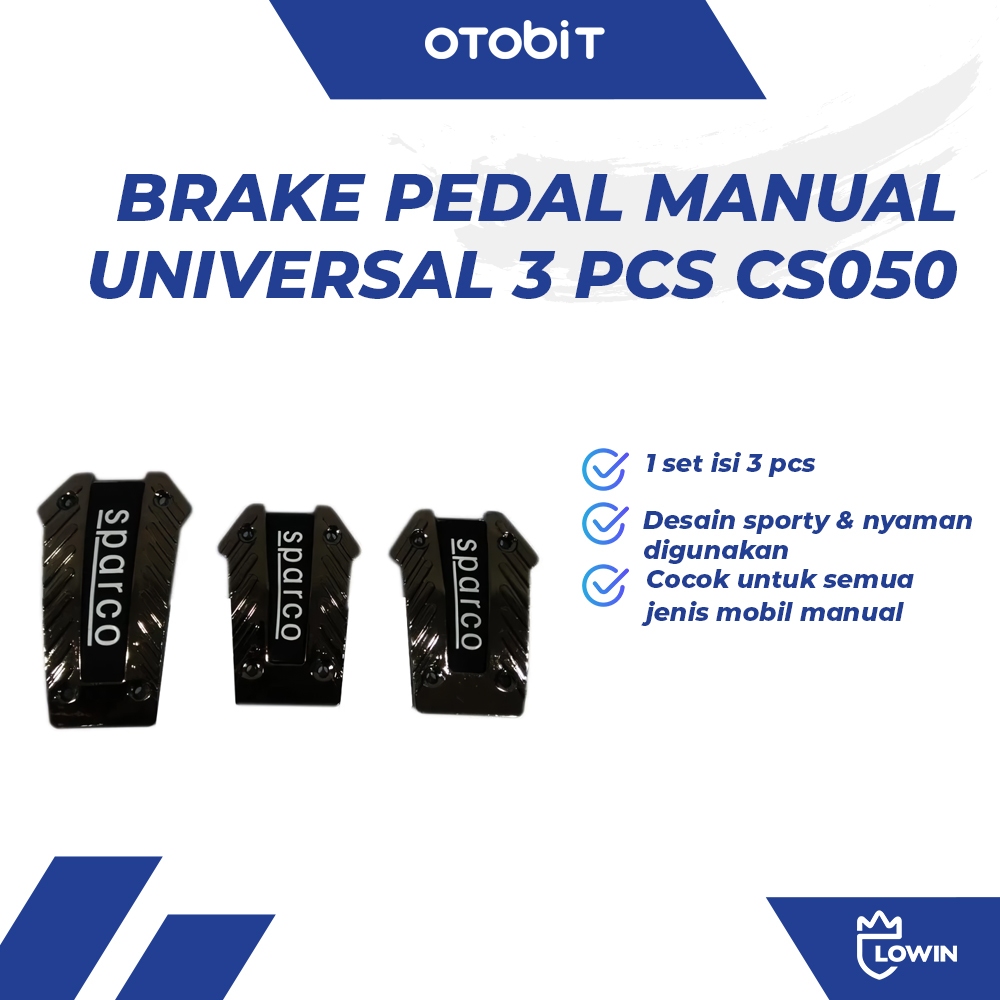 Pedal Gas Mobil Manual 3 Pcs Universal SPARCO Style / Brake Pedal Gas Rem Kopling CS050