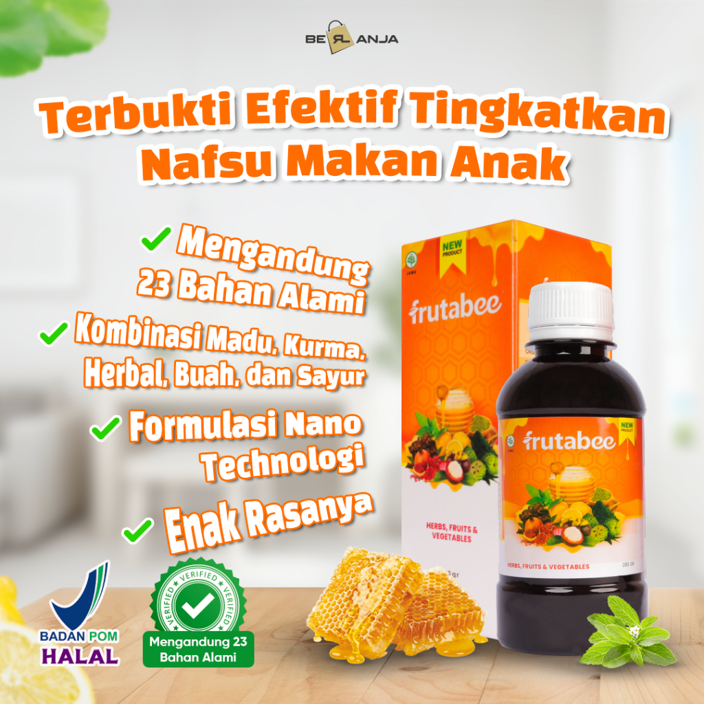 

BerLanja Frutabee Madu Multivitamin Menambah Nafsu Makan & Memperkuat Daya Tahan Tubuh Anak Dari Penyakit