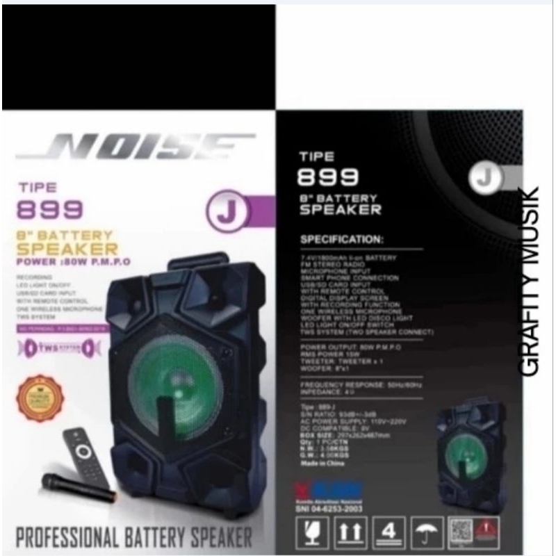 Speaker Portable Noise 899 J 8 ORIGINAL Speaker Portable Noise 8 Inch 899J 8