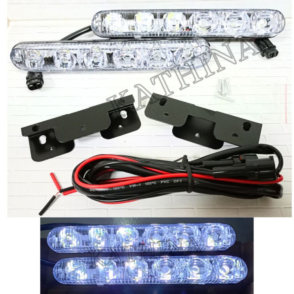 Lampu LED DRL Mobil Toyota Innova Fortuner 6 Titik