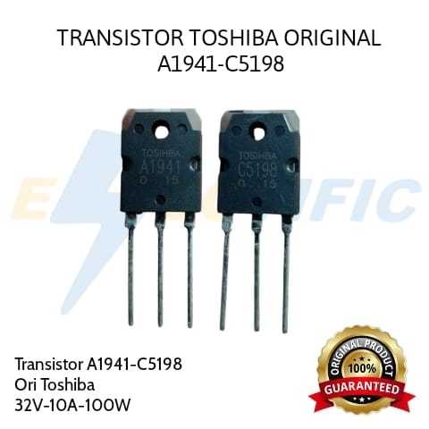 TRANSISTOR FINAL TOSHIBA A1941 C5198 ASLI JEPANG ORIGINAL SATU SET TR FINAL A 1941 C 5198 TR AUDIO O