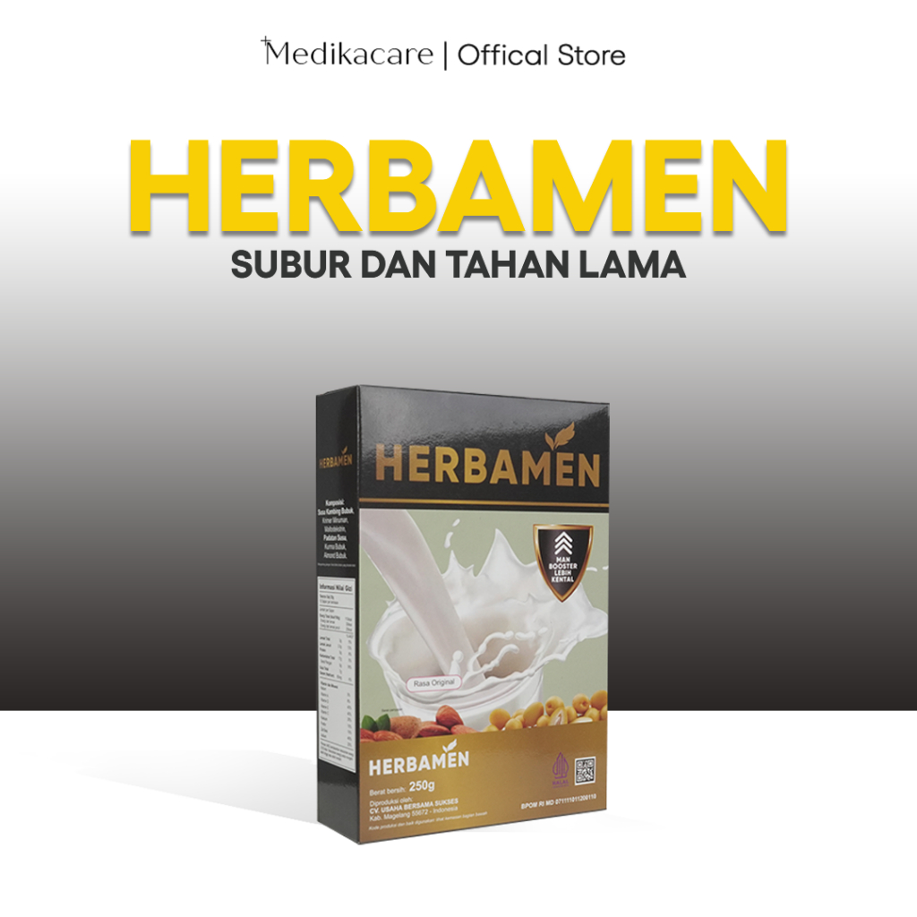 

Susu Herbamen Rahasia Sperma Kental Subur & Tahan Lama 250g - Obat Penyubur dan Promil Pria