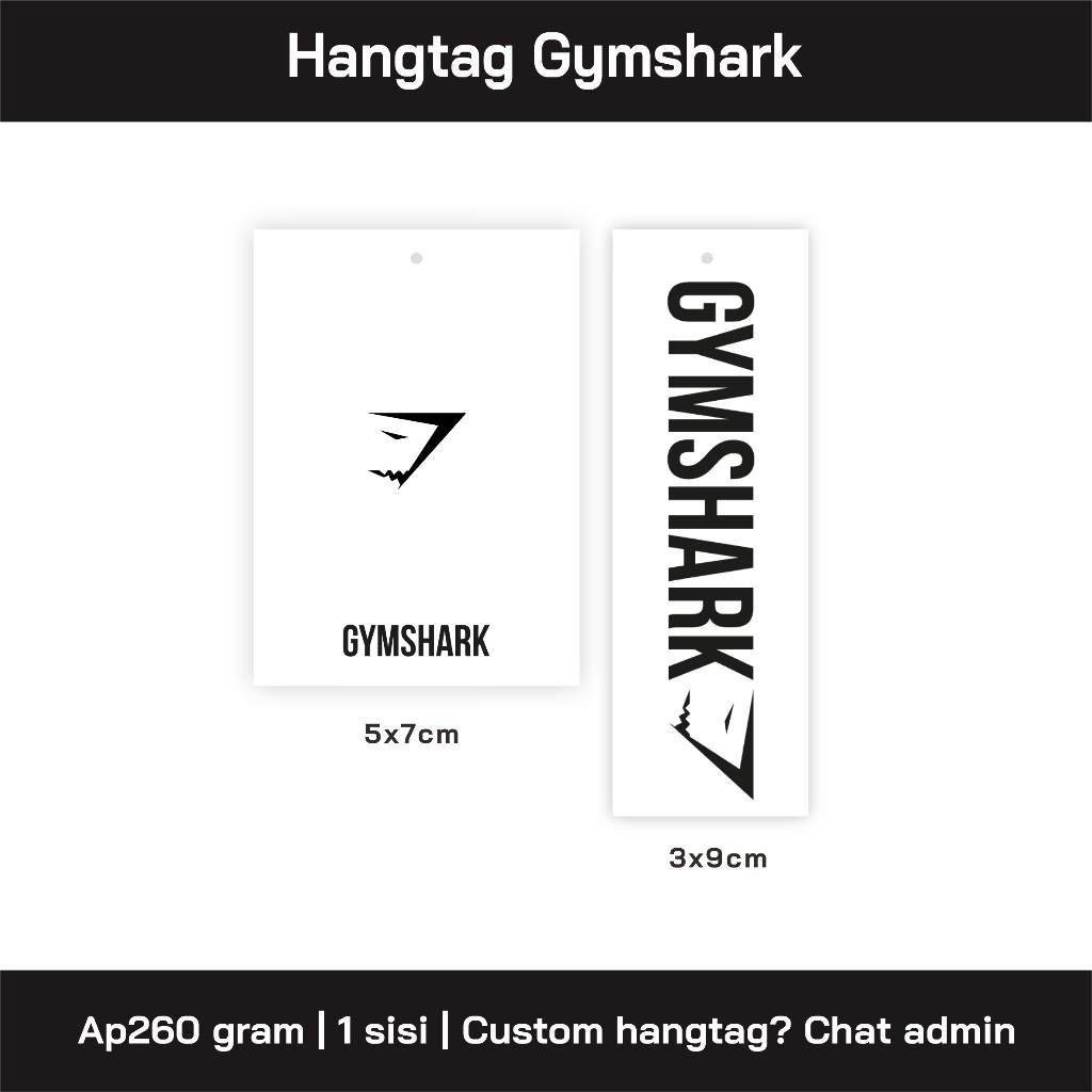 

Hangtag GYMSHARK // Label Gymshark // Hangtag label baju // Label olahraga