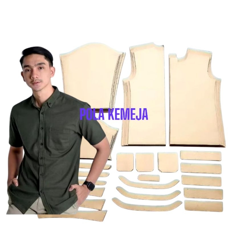 Pola Kemeja Pria Lengan Pendek