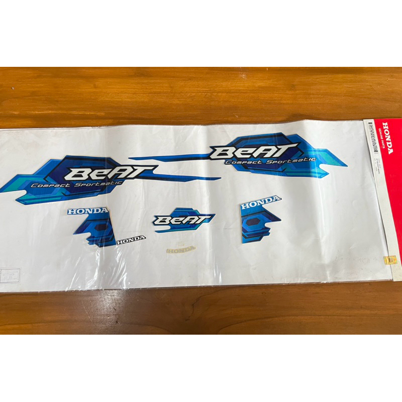 POLET LIS LIST STICKER STIKER STRIPING BODI BODY BIRU HONDA BEAT KARBU 2008 OLD LAMA gen 1 ORIGINAL 