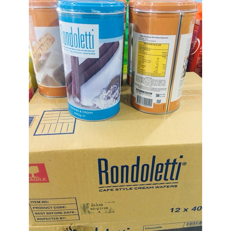 

RONDOLETTI WAFER STICK ROLL 400GR / 1 DUS ISI 12