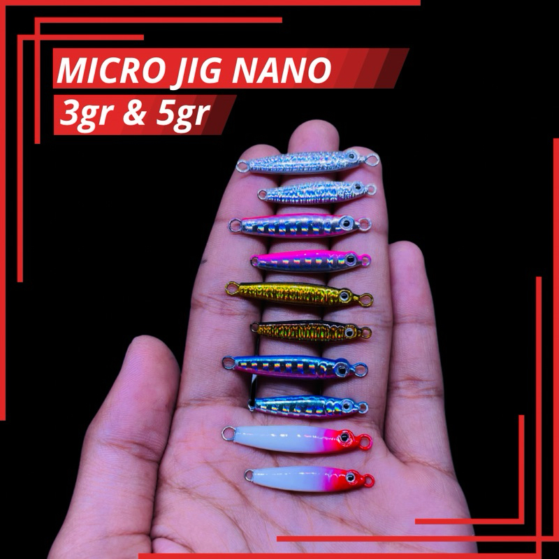 Metal Jig 5gr 3gr micro jig Ultra Nano Ultralight casting Hampala Payus baby gt petek laosan 3 gram 
