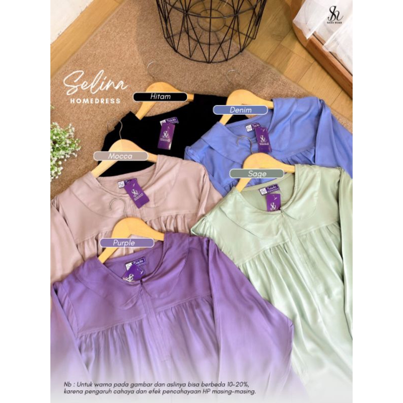 Selina homedress ori sada hijab/ gamis harian adem/ daster panjang/ baju tidur wanita/ arumhijab_/ g
