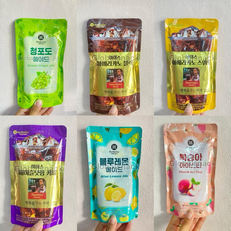 

MCNULTY ICE TEA PEACH / BLUE LEMON ADE LEMONADE /