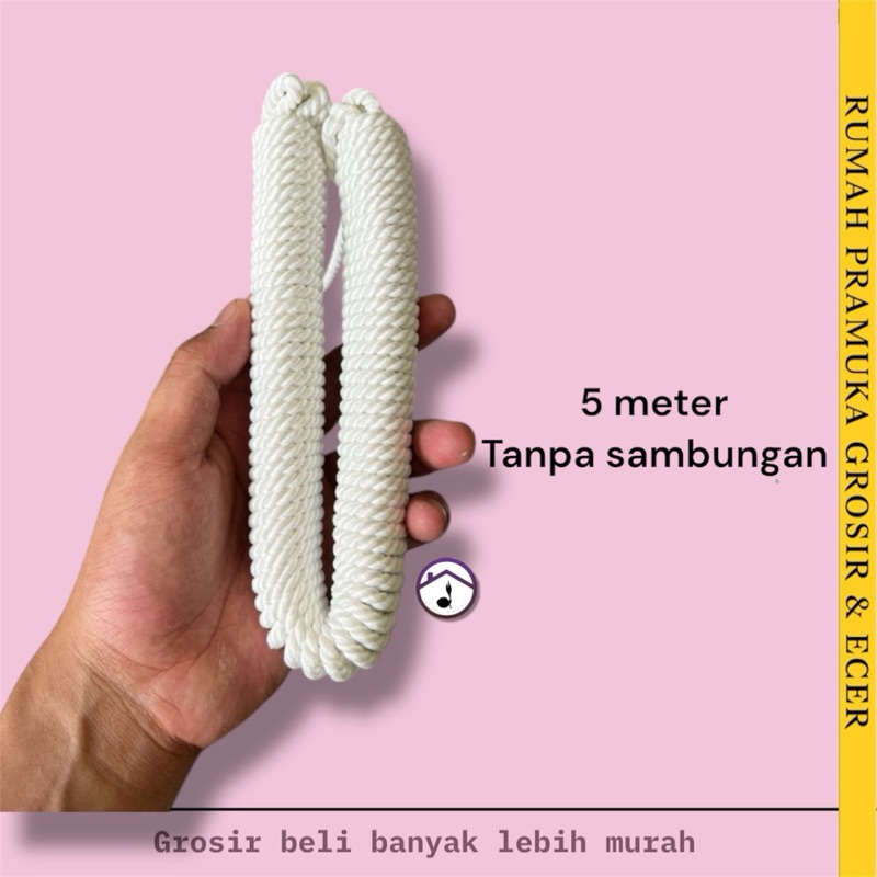 

Tali Pramuka Nilon Panjang 5meter Kuat Murah | Tali Nilon Marlon