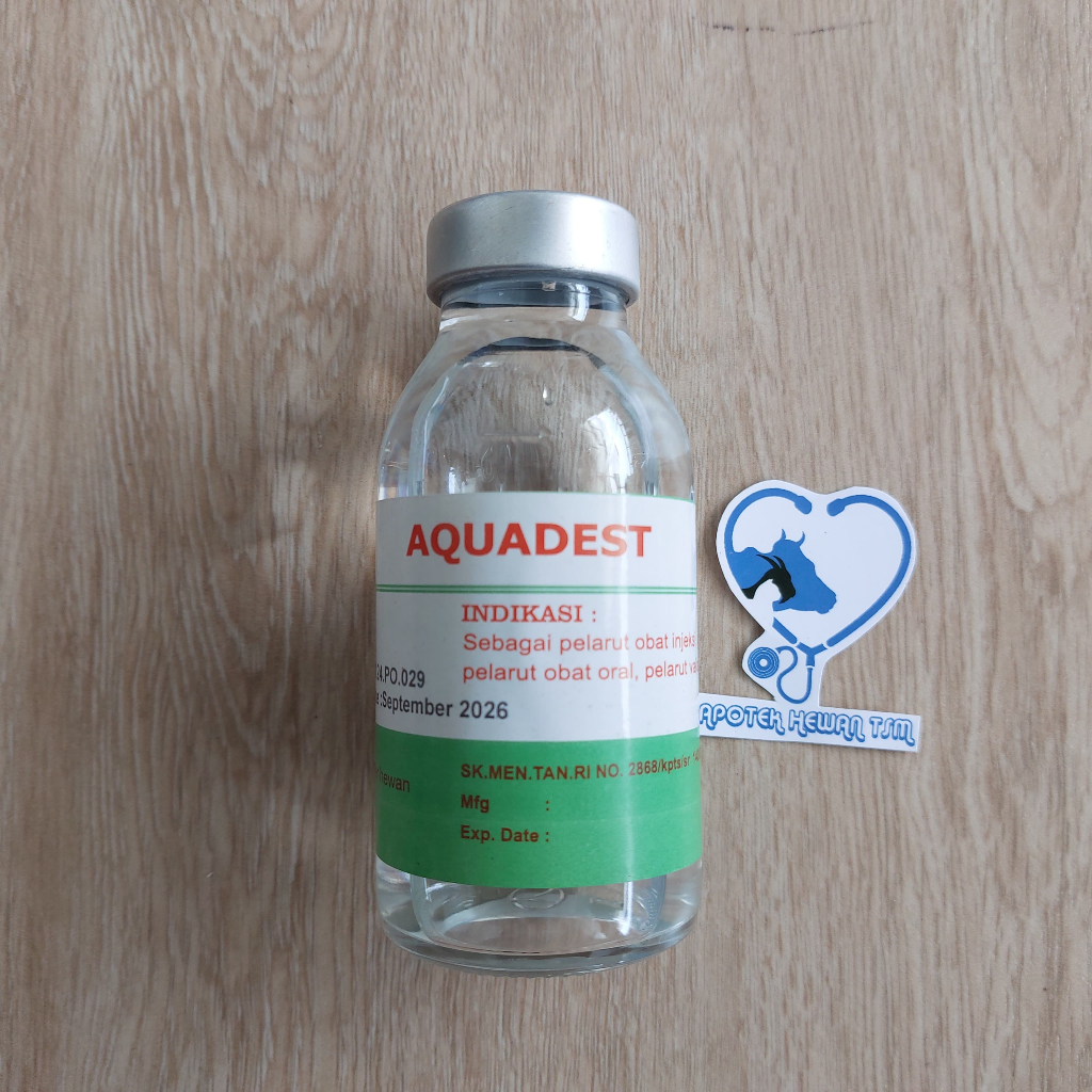 Aquadest Steril 100ml Meyer Sebagai pelarut / Pengencer obat injeksi oral vitamin antibiotik vaksin 