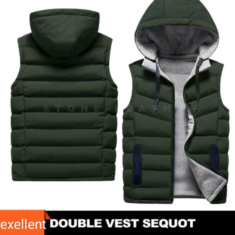 rompi parashut, JAKET rompi bolak balik, jaket rompi hoody, jaket rompi gelembung