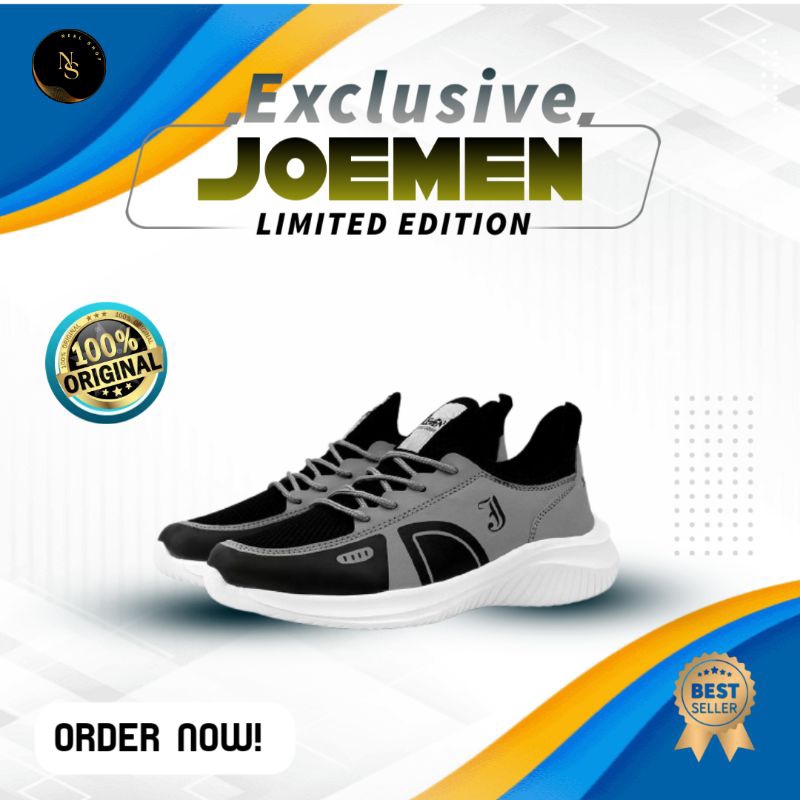 Sepatu Sneaker Running Jogging Fashion Pria Cowok Wanita Cewek Kekinian JOEMEN J 74 Original 100%