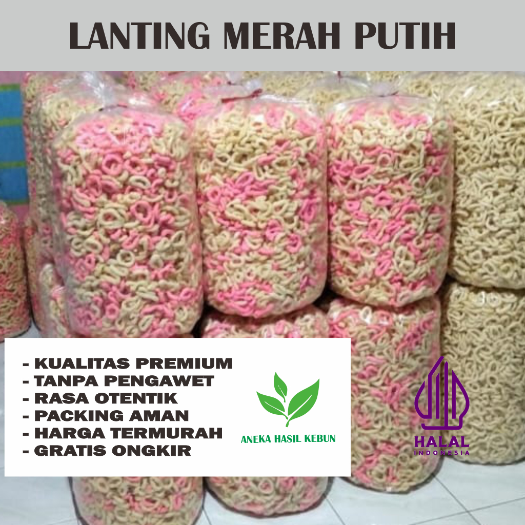 

Klanting Lanting Merah Putih 1 Kg ASLI KHAS Jetis Purworejo