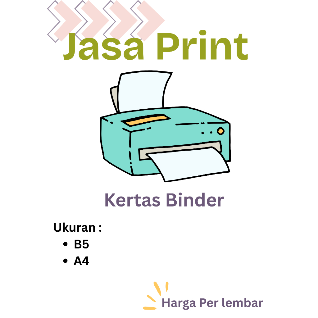 

Print kertas binder A5/B5