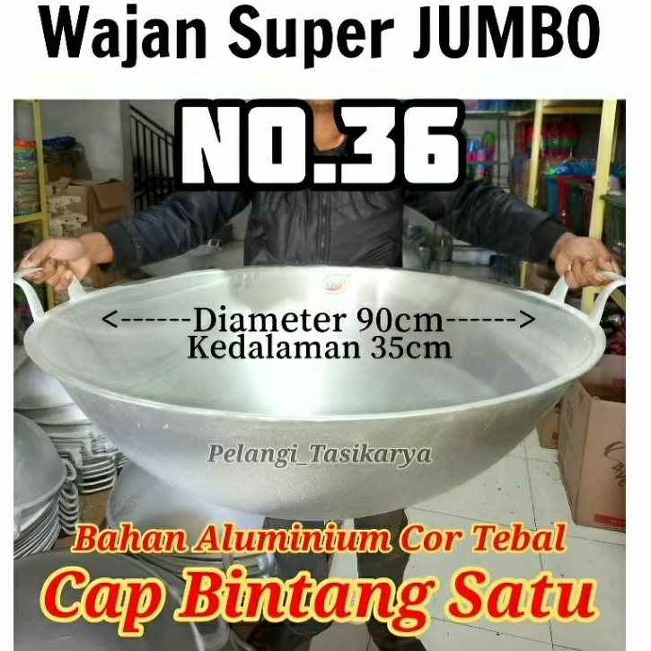Wajan Kuali Jumbo Penggorengan Super Jumbo Ukuran No.36