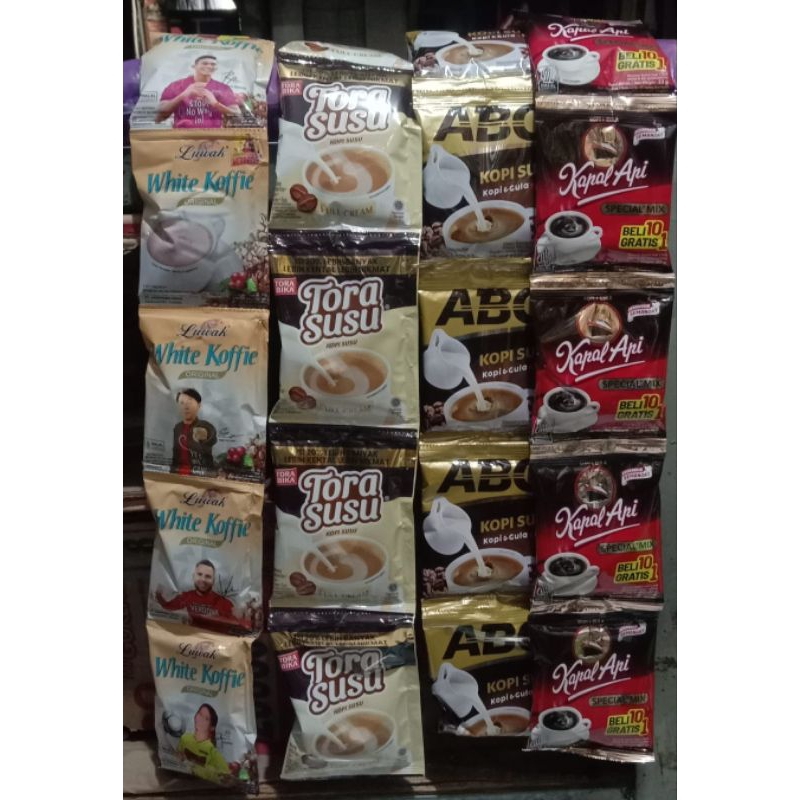 

kopi luwak tora susu ABC susu kapal api mix