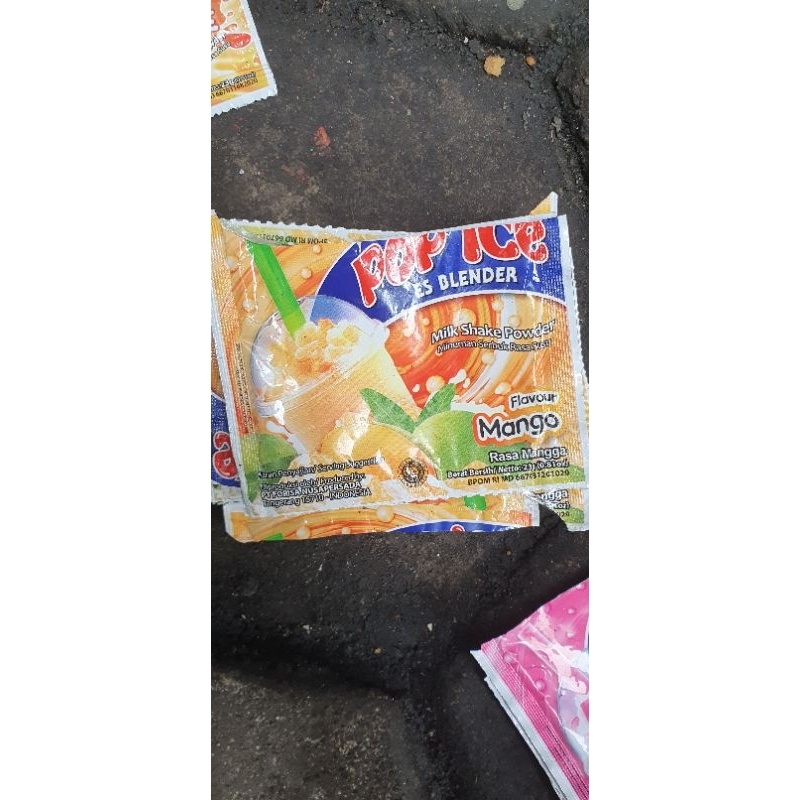 

bungkus sachet bekas pop ice mix