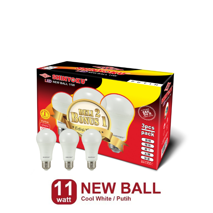 Shinyoku Lampu LED New Ball 11W, 17W / Paket Hemat Lampu Shinyoku / Lampu LED Rumah