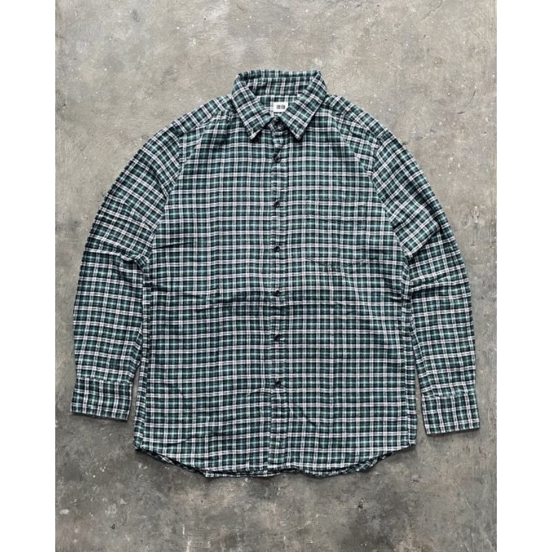 UNIQLO KEMEJA FLANEL LENGAN PANJANG ORIGINAL PRIA
