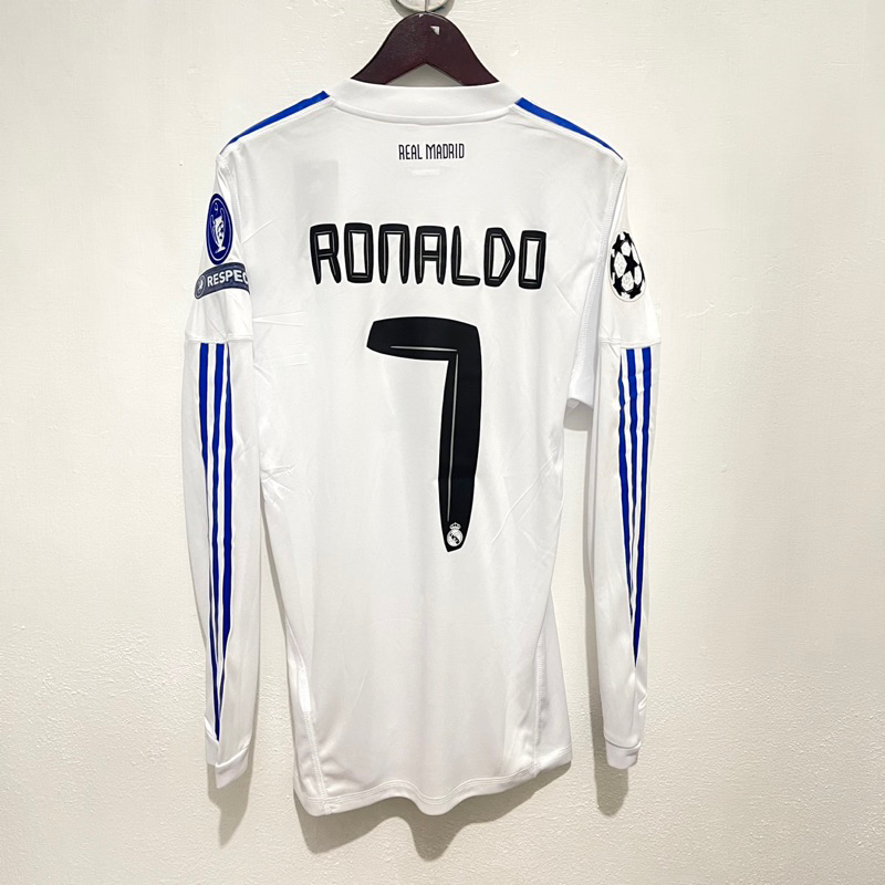 JERSEY MADRID HOME 2010-2011 PLAYER ISSUE LONGSLEEVE FULLPATCH NAMESET