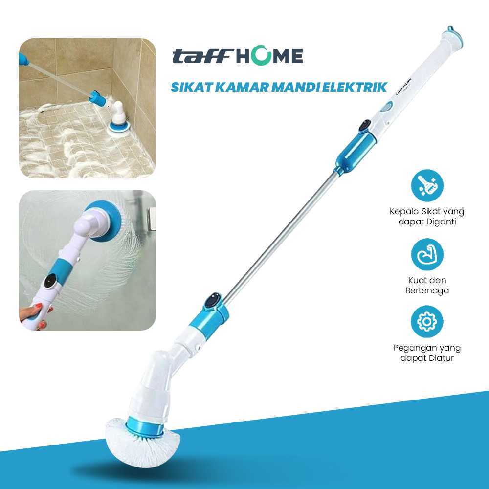 TaffHOME Hurricane Spin Scrubber Tools Set Sikat Kamar Mandi Elektrik / Sikat Kamar Mandi Elektrik