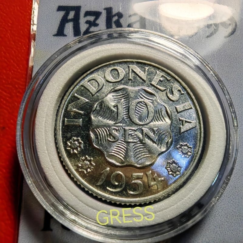10 sen garuda tahun 1954 GRESS asli