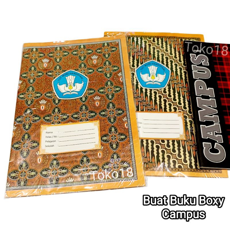 

1 Pak Sampul Buku Campus Boxy Batik Glossy (Isi 20 Lembar)
