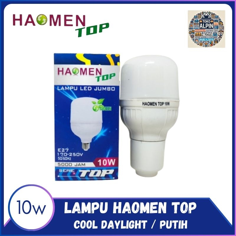 Lampu LED Bohlam Bulat Haomen 10w - Haomen Top T BULB 6500K Putih 10 Watt