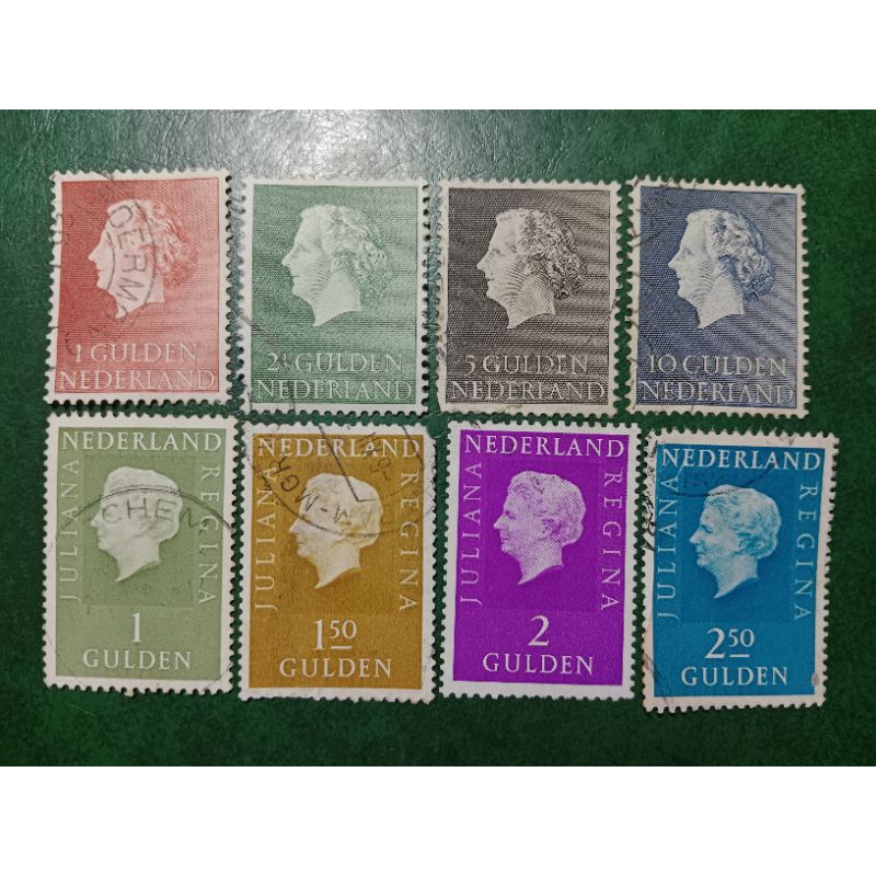

Prangko Nederland Gulden 8 Pcs Campur USED