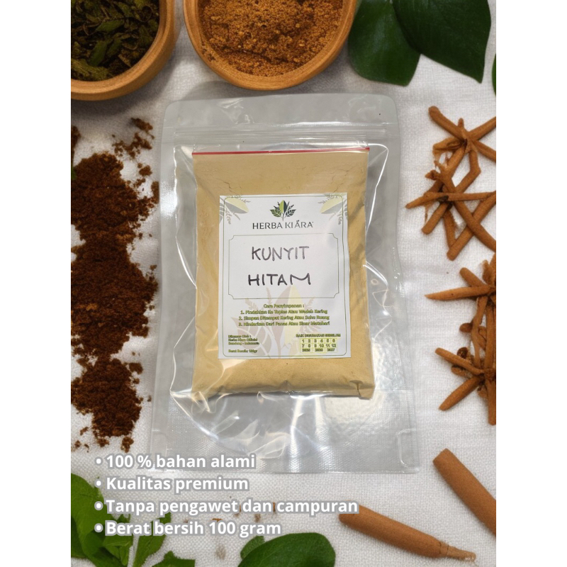 

100 gram Kunyit Hitam / Temu Ireng bubuk 100% alami original JSR Premium