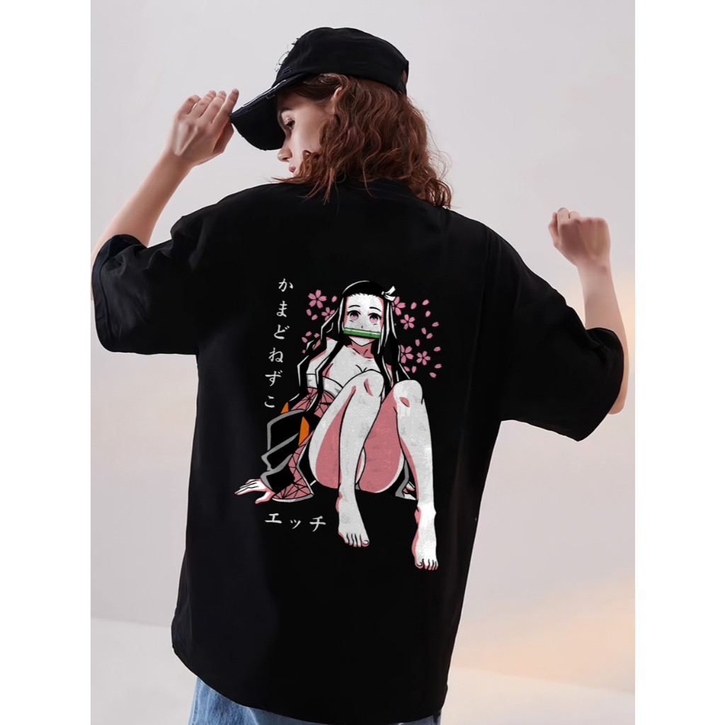 Kaos Desain "Demon Slayer" Nezuko Pink Kaos Keren Untuk Cewek dan Cowok/ Kaos Murah Berkualitas