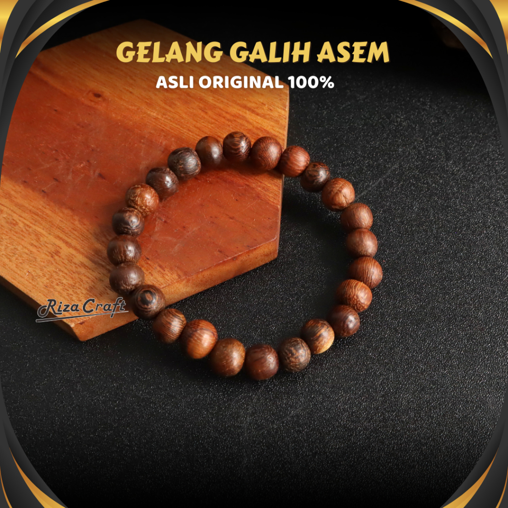 Gelang Kayu Galih Asem Jawa Gandul Serat Kayu Alami Super Pria Wanita Cewek Cowok ASLI Original 100%
