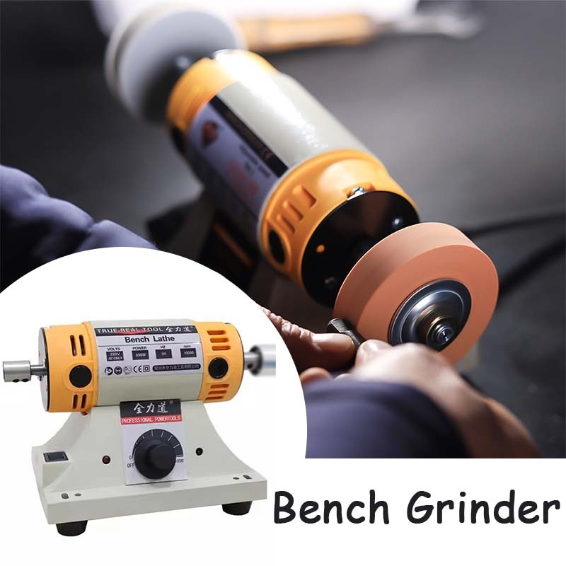 1set Alat Poles Batu Akik Mesin Poles Perhiasan Alat Poles Set Mt-2 Bench Grinder Serbaguna Alat